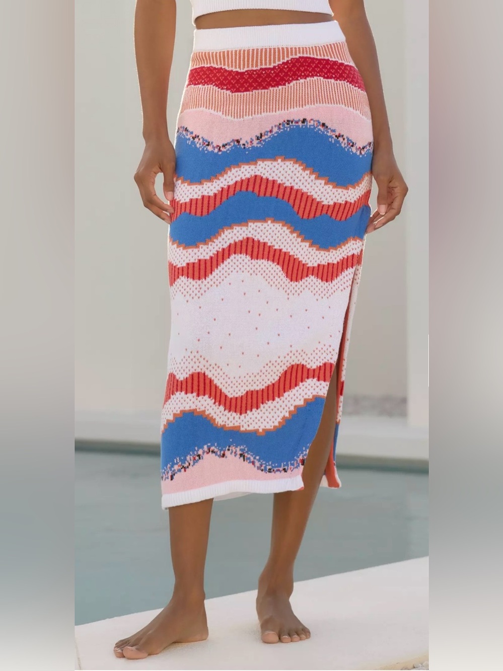 By Anthropologie Knit Midi Skirt - Picture 2 of 9